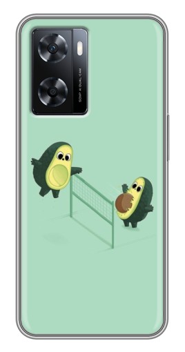 Чехол с принтом "Авокадо волейболисты " для Oppo a57s