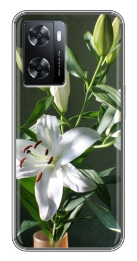 Чехол с картинкой "Белые лилии" для Oppo a57s