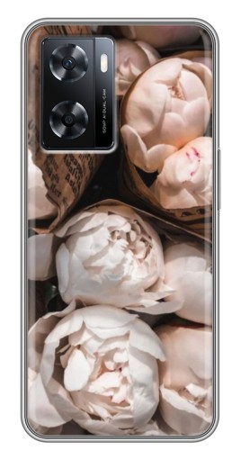 Силиконовый чехол с изображением "Букет пионов" для Oppo a57s
