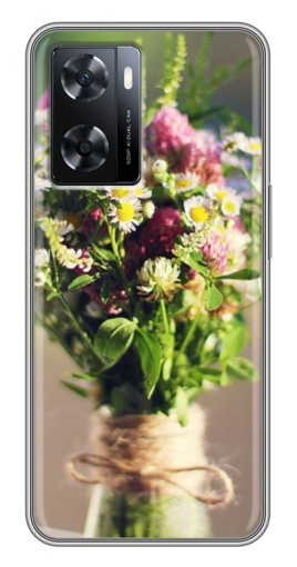 Чехол с картинкой "Букет полевых цветов" для Oppo a57s