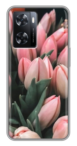 Чехол с картинкой "Букет тюльпанов" для Oppo a57s