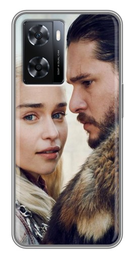 Силиконовый чехол с изображением "Дейнерис и Сноу" для Oppo a57s