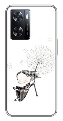 Чехол с картинкой "Девочка с одуванчиком" для Oppo a57s