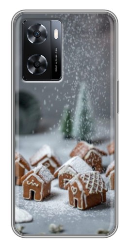 Силиконовый чехол с изображением "Домики из пряников" для Oppo a57s