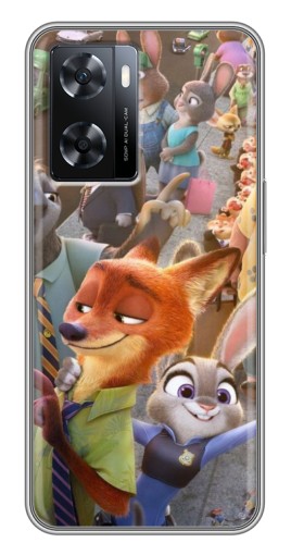 Чехол с печатью "Герои Зверополис" для Oppo a57s