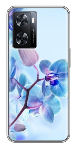 Чехол с печатью "Голубые орхидеи" для Oppo a57s