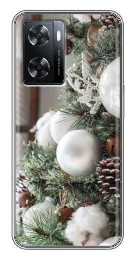 Чехол с печатью "Игрушки на елке" для Oppo a57s