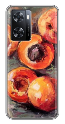 Чехол с картинкой "Картина персики" для Oppo a57s
