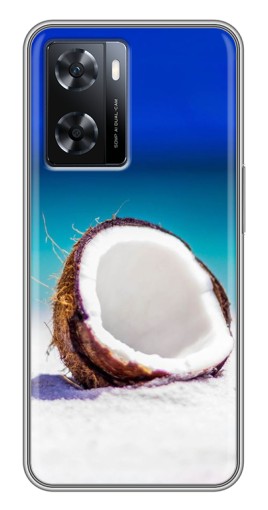 Чехол с принтом "Кокос на пляже" для Oppo a57s