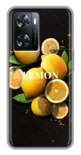 Чехол с принтом "Лимон на черном" для Oppo a57s