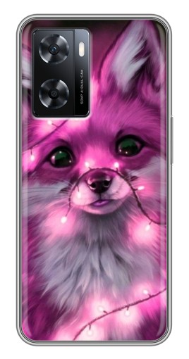 Чехол с картинкой "Лисичка розовая" для Oppo a57s
