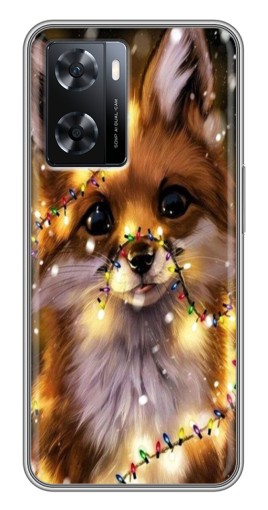Силиконовый чехол с изображением "Новогодний лесенок" для Oppo a57s