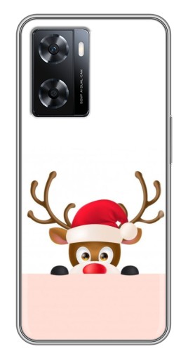 Чехол с принтом "Олень в шапке" для Oppo a57s