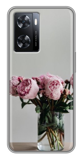Чехол с картинкой "Пионы в вазе" для Oppo a57s