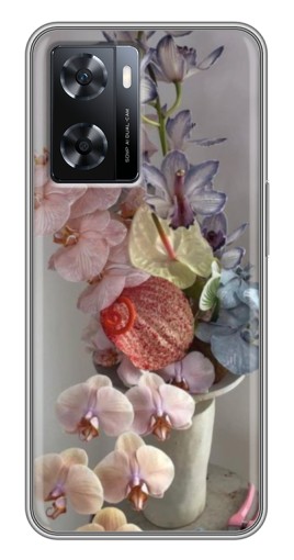 Чехол с картинкой "Разноцветные орхидеи" для Oppo a57s