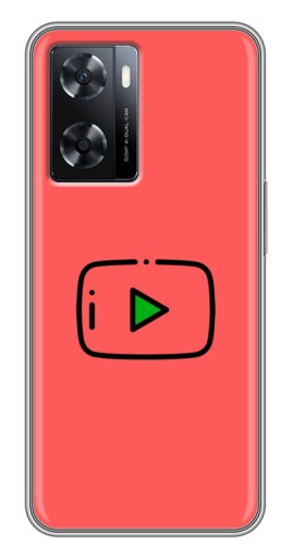 Чехол с картинкой "Рисованная кнопка" для Oppo a57s