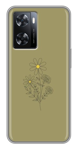 Чехол с картинкой "Рисунок ромашка" для Oppo a57s