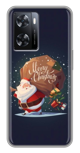 Чехол с принтом "Санта с подарками" для Oppo a57s