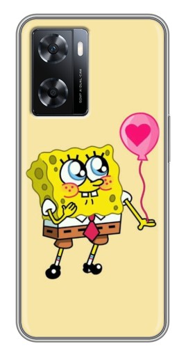 Чехол с принтом "СпанчБоб с шариком" для Oppo a57s