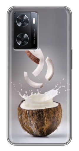 Силиконовый чехол с изображением "Стакан кокоса" для Oppo a57s