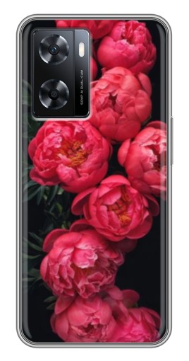 Чехол с картинкой "Яркие пионы" для Oppo a57s