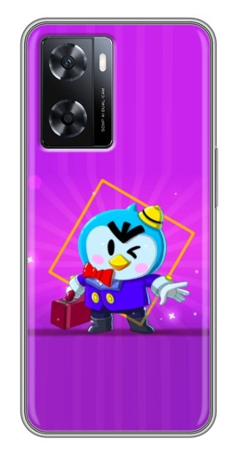 Чехол с принтом "Яркий пингвин" для Oppo a57s