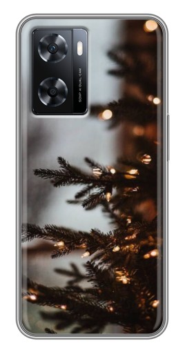 Чехол с картинкой "Елка с гирляндой" для Oppo a57s