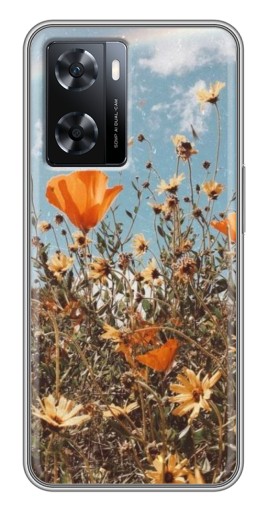Чехол с картинкой "Желтые цветы" для Oppo a57s