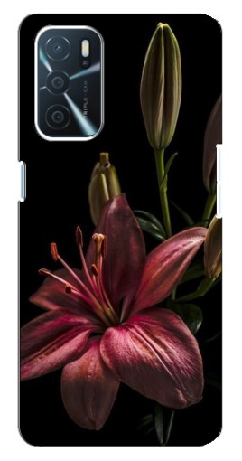 Чехол с печатью "Красная лилия " для Oppo a54s