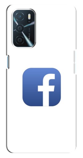 Силиконовый чехол с изображением "Лого Фейсбук" для Oppo a54s