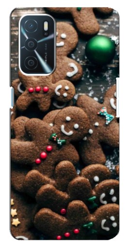 Чехол с печатью "Новогодние человечки" для Oppo a54s