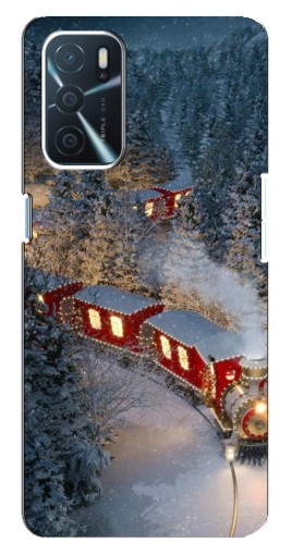 Чехол с печатью "Новогодний поезд" для Oppo a54s
