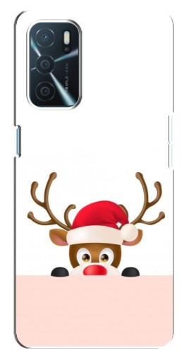 Чехол с печатью "Олень в шапке" для Oppo a54s