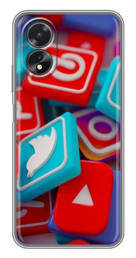 Чехол с картинкой "3Д эффект" для Oppo A17