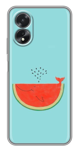 Силиконовый чехол с изображением "Арбуз кит" для Oppo A17