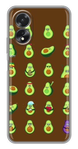 Силиконовый чехол с изображением "Авокадики" для Oppo A17