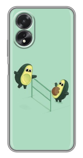 Чехол с печатью "Авокадо волейболисты " для Oppo A17