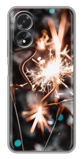 Силиконовый чехол с изображением "Бенгальские огни" для Oppo A17
