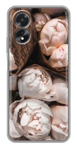 Чехол с картинкой "Букет пионов" для Oppo A17