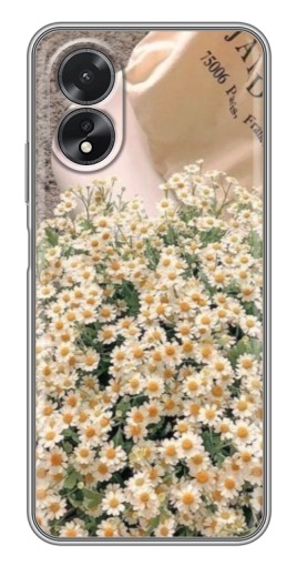 Чехол с картинкой "Букет ромашек" для Oppo A17