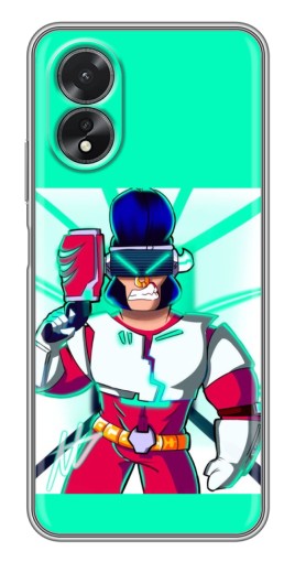 Чехол с принтом "Булл в очках" для Oppo A17