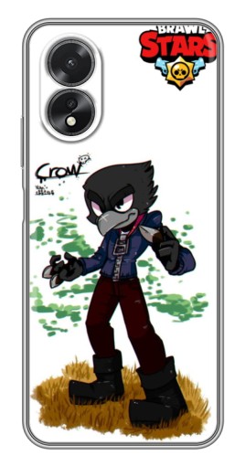 Силиконовый чехол с изображением "Crow" для Oppo A17