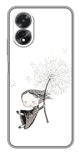 Чехол с принтом "Девочка с одуванчиком" для Oppo A17