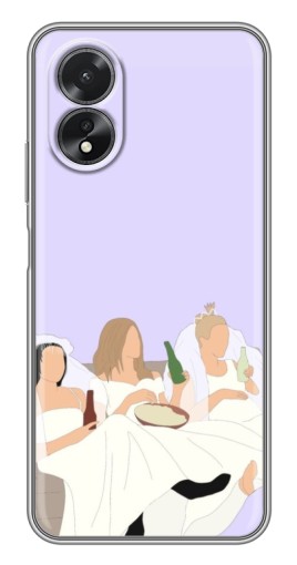 Чехол с печатью "Девушки Друзья" для Oppo A17