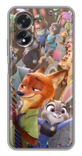 Чехол с картинкой "Герои Зверополис" для Oppo A17