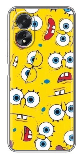 Силиконовый чехол с изображением "Глаза Спанч-Боба" для Oppo A17
