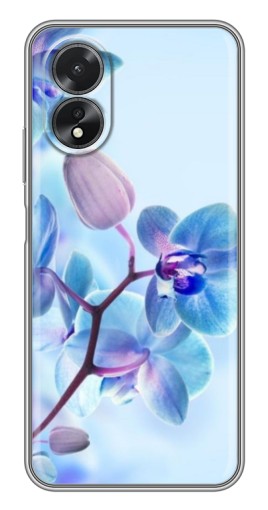 Чехол с картинкой "Голубые орхидеи" для Oppo A17