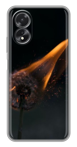 Чехол с принтом "Горящий одуванчик" для Oppo A17