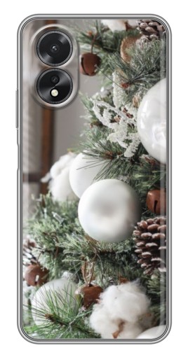 Чехол с картинкой "Игрушки на елке" для Oppo A17
