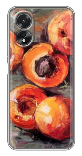 Чехол с картинкой "Картина персики" для Oppo A17